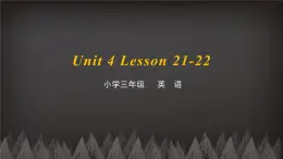 三年级下册英语课件-Unit4 Do you like candy Lesson 21-22 人教精通版