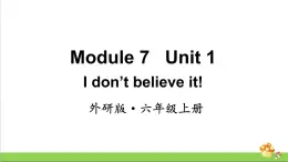 （外研版）六年级上册英语Module7Unit1教学课件