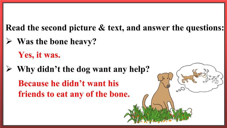 Reading for Fun The Dog and the Bone （课件+素材）冀教版（三起）英语五年级下册06