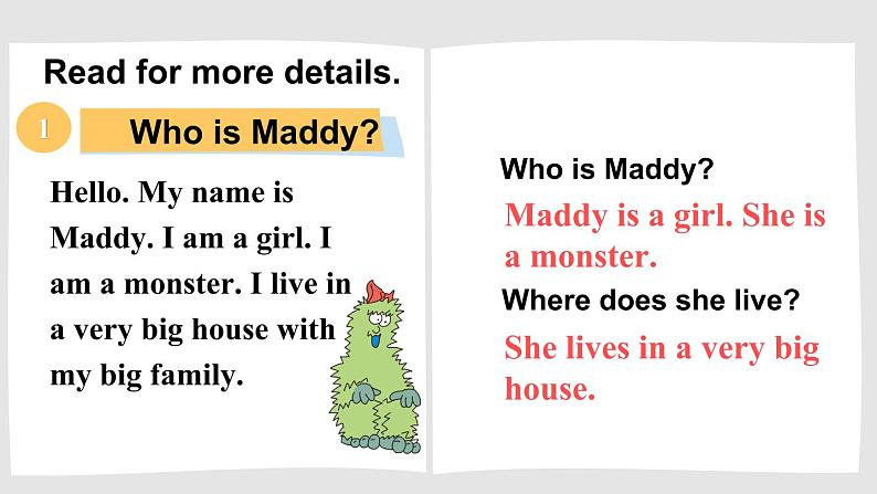Unit 3 Lesson 18 Maddy the Monster(课件+素材)冀教版(三起)英语四年级下册07