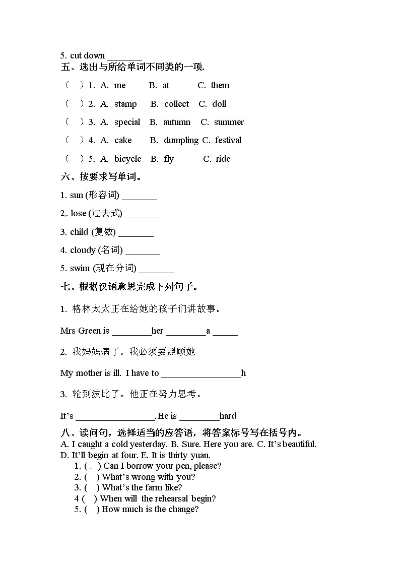 【期末综合检测】译林版(三起)六年级上册英语-期末达标综合检测卷(E)(含答案)第2页