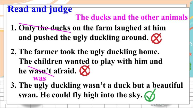 冀教6英下 Reading For Fun The Ugly Duckling PPT课件05