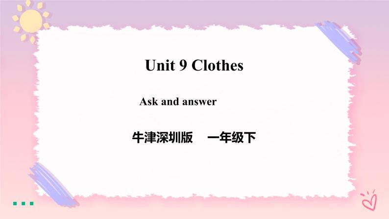 Module 3 Unit 9 Clothes-Period 2 Ask and answer课件+教案+练习01