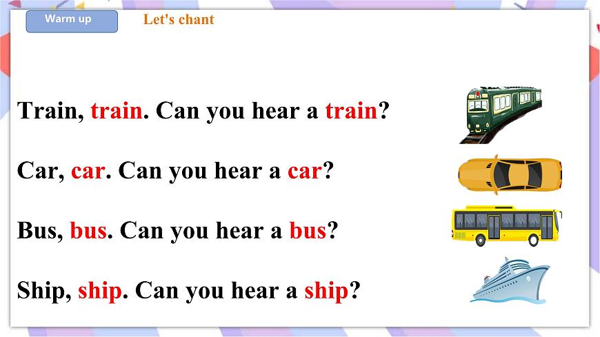 Unit 3 Can you hear a train(2) 課件第2頁(yè)