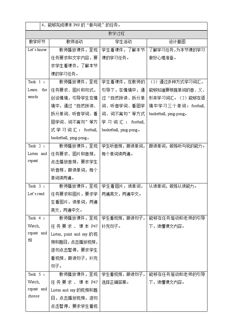 Module 8 Unit 2 There are two footballs under my desk 教案第2页