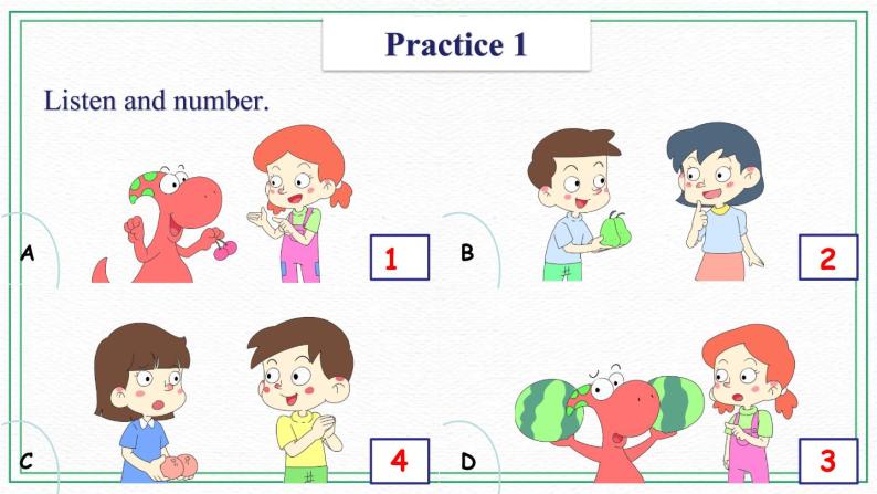 Unit 4 FruitPractices&Song&Activities粤人版课件03