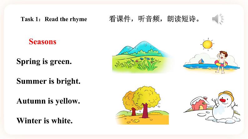 Module 1 Seasons Unit 2 It 's the middle of winter(第2课时)课件第3页