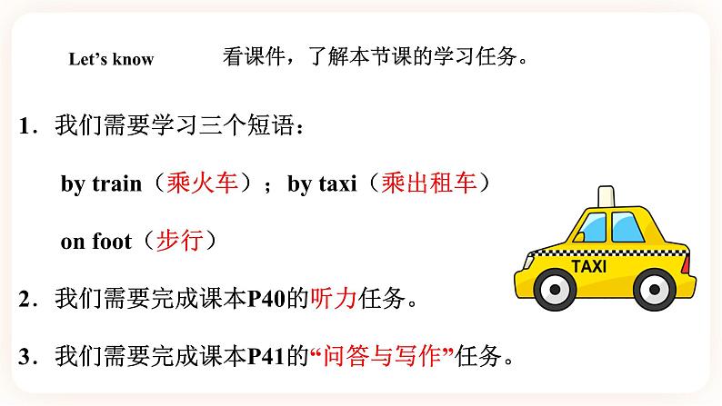 Module 4 Travel Unit 7 We will go by train (第1课时)课件第2页
