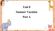 闽教版四年级下册Unit 8 Summer Vacation Part A完美版ppt课件