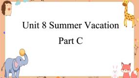 闽教版四年级下册Unit 8 Summer Vacation Part C精品ppt课件