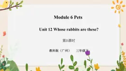 Module 6 Pets Unit 12 Whose rabbits are these （第1課時 ）課件+教案+習(xí)題（含答案）+素材
