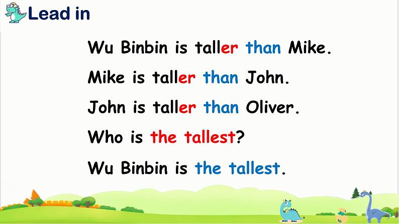 Unit1 How tall are you B Let's try & Let's talk课件04