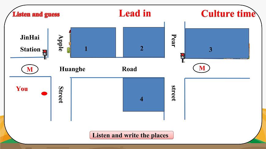譯林版5X-Unit 3 Asking the way Period 1 生詞課 課件第5頁