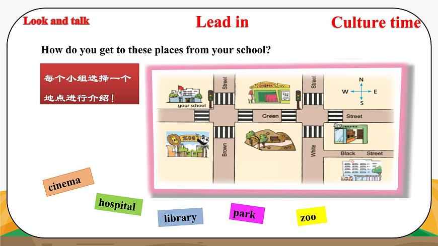 譯林版5X-Unit 3 Asking the way Period 1 生詞課 課件第7頁