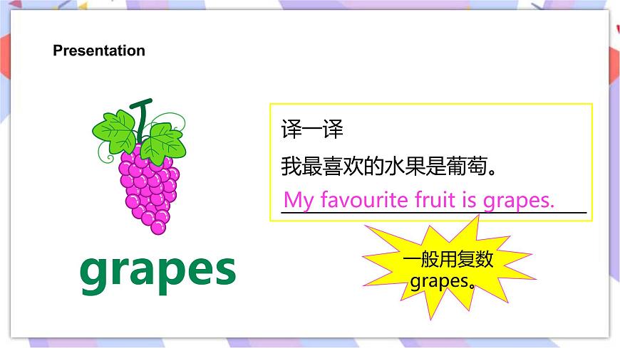 lesson 1 I like grapes.第一課時課件第5頁