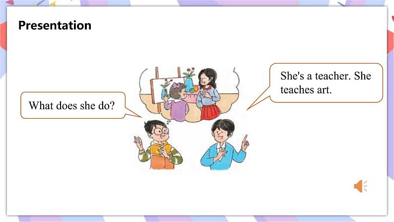接力版英语五年级上册Lesson 5What does she do 第 1 课时课件+素材+教案06