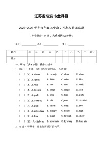 江苏省淮安市金湖县2022-2023学年六年级上学期2月期末英语试题（有答案）