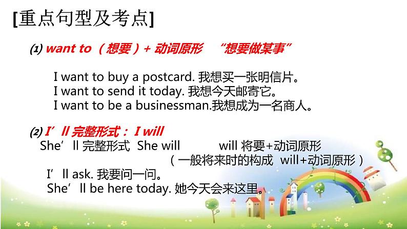 人教版六年级上册英语知识点复习课件PPT第6页