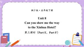 湘少版五年级下册Unit 8 Can you show me the way to the xin hua Hotel?评优课ppt课件