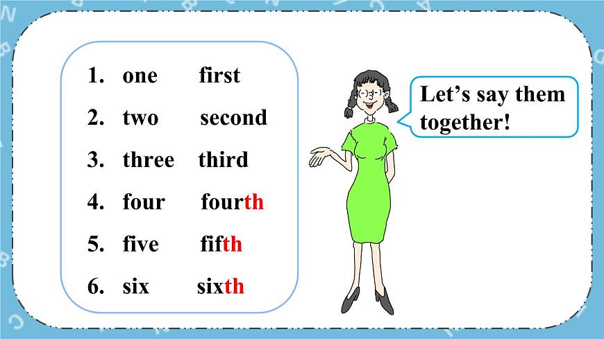 Lesson 8 First, Second, Third課件第8頁