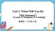 小学冀教版 (三年级起点)Lesson 13 Summer is coming!优秀ppt课件