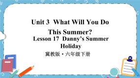 小学英语冀教版 (三年级起点)六年级下册Lesson17 Danny's Summer Holiday完美版ppt课件