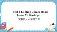 英语六年级下册Lesson 23 Good-bye!一等奖ppt课件