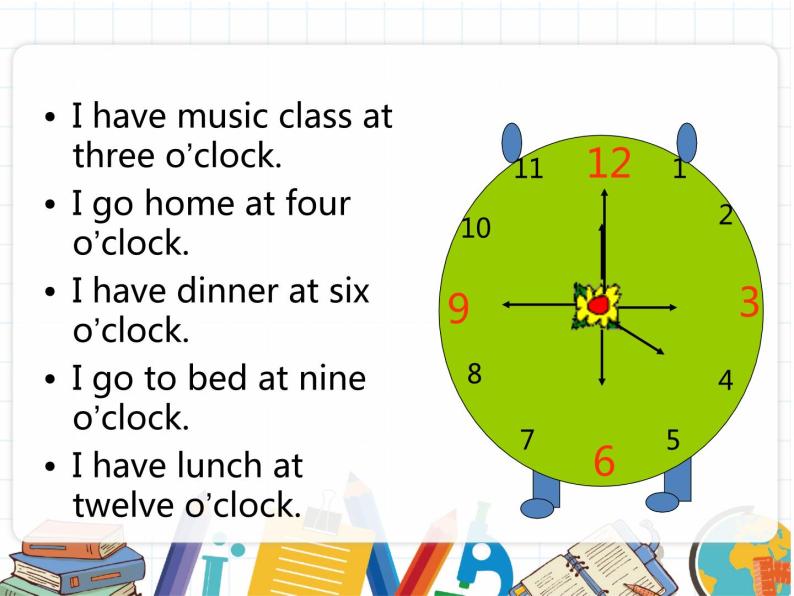 鲁科版小学英语三年级下册 Unit6 Lesson 3 I get up at seven课件＋教案（含课文朗读）04