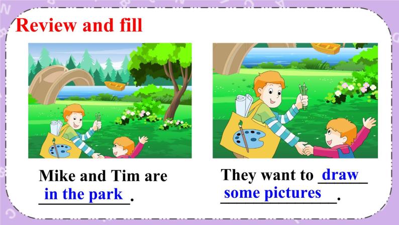 Unit4 Drawing in the park Fun time & Song time 课件+教案+素材02