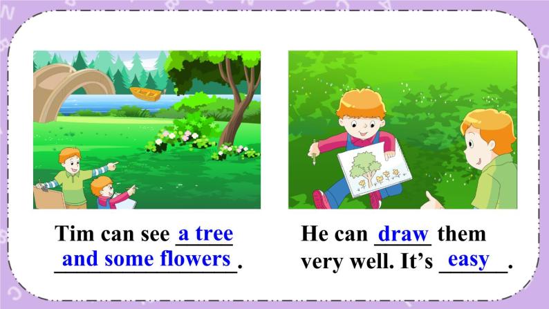 Unit4 Drawing in the park Fun time & Song time 课件+教案+素材03