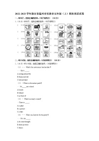 浙江省温州市乐清市2022-2023学年五年级上学期期末英语试题