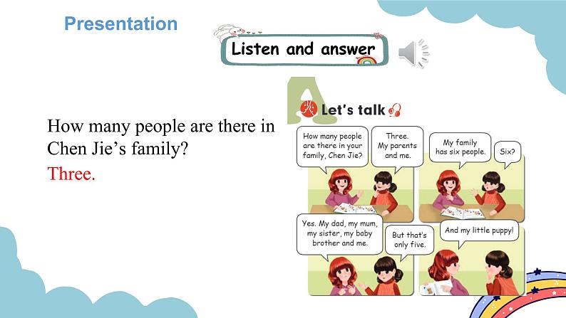 Unit 6 Meet my family! Part A Let’s talk & Let’s play(课件)人教版四年级英语上册07
