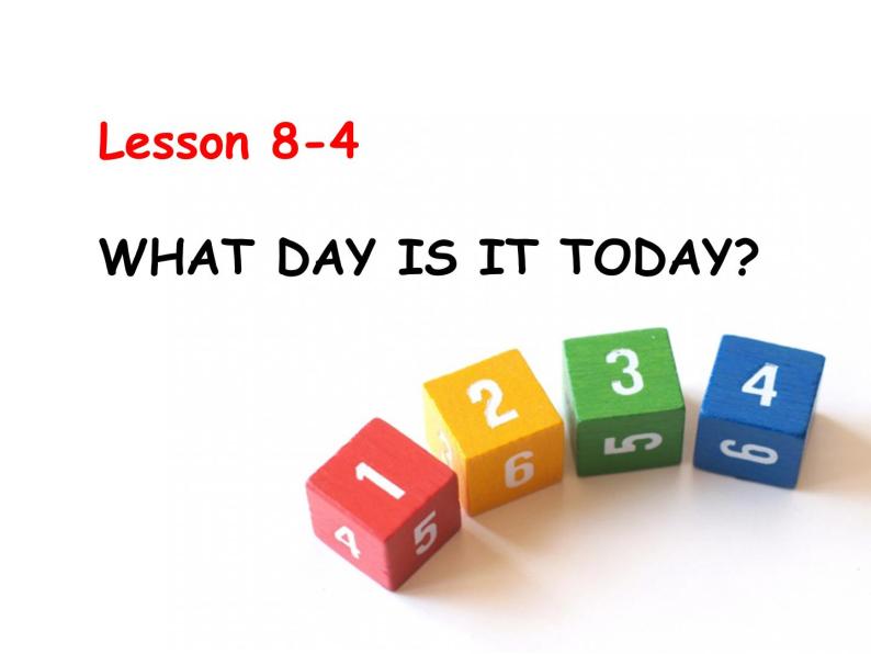 英语科普版五下：Lesson 8 What day is it today（课件＋教案＋练习）01