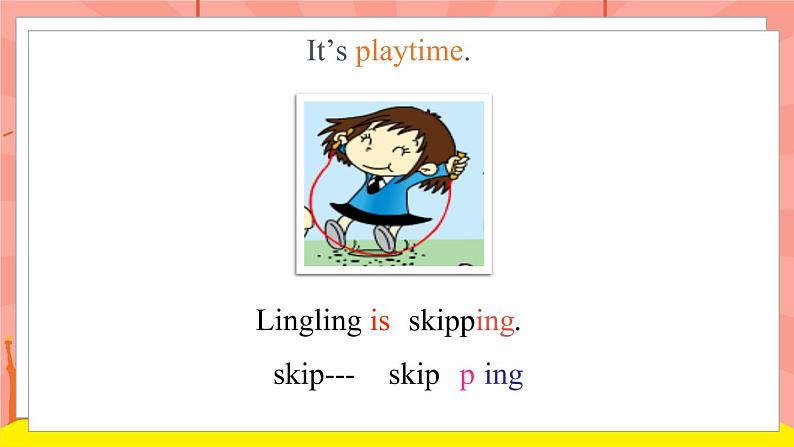 外研版(一起)英语二年级下册课件 Module 5《Unit 1 Lingling is skipping》第5页
