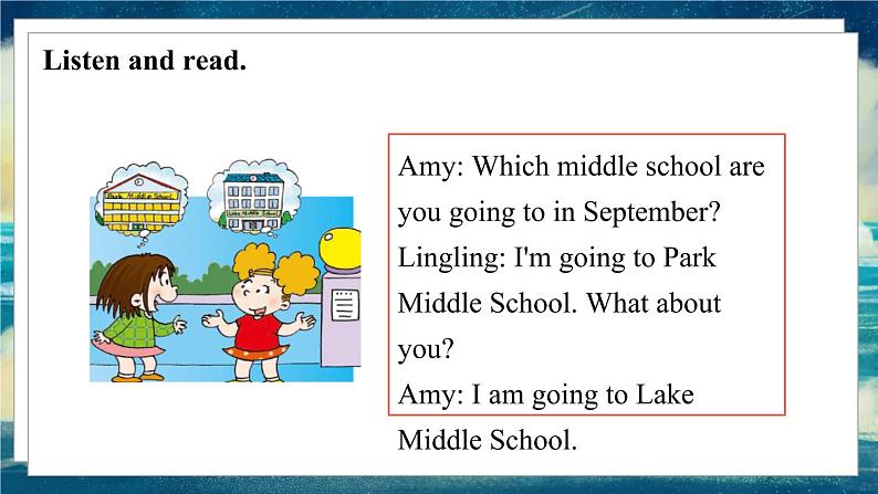 外研版(一起)英语六年级下册课件 《Module 10Unit 2 I'm going to Lake Middle School.》06