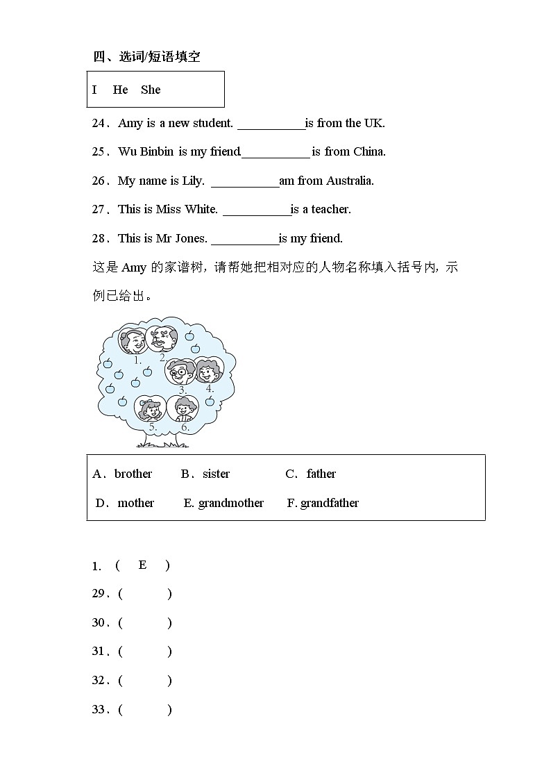 人教PEP版英语三年级下册期中专题精练学案——专题02 词语·语音 (含答案)第3页