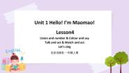 北京版一年级上册Unit 1 Hello! I’m MaomaoLesson 4精品ppt课件