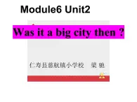 Module6 Unit2 Was it a big city then 课件