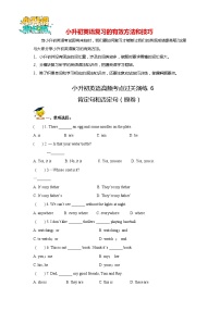 2023年小升初英语高频考点  过关演练6-肯定句和否定句  （原卷与解析卷）