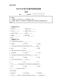 【苏州专版】江苏省苏州市2022-2023学年六年级小升初摸底考试-英语试卷一