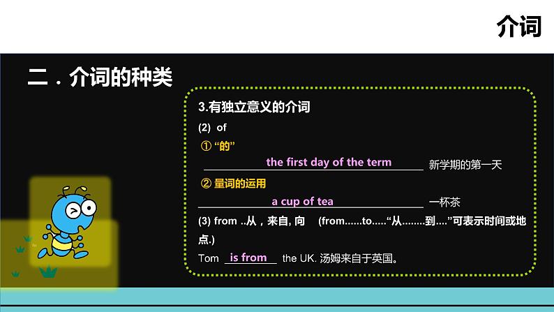 小升初英语语法专项突破集训(通用版):专题十 介词课件第8页