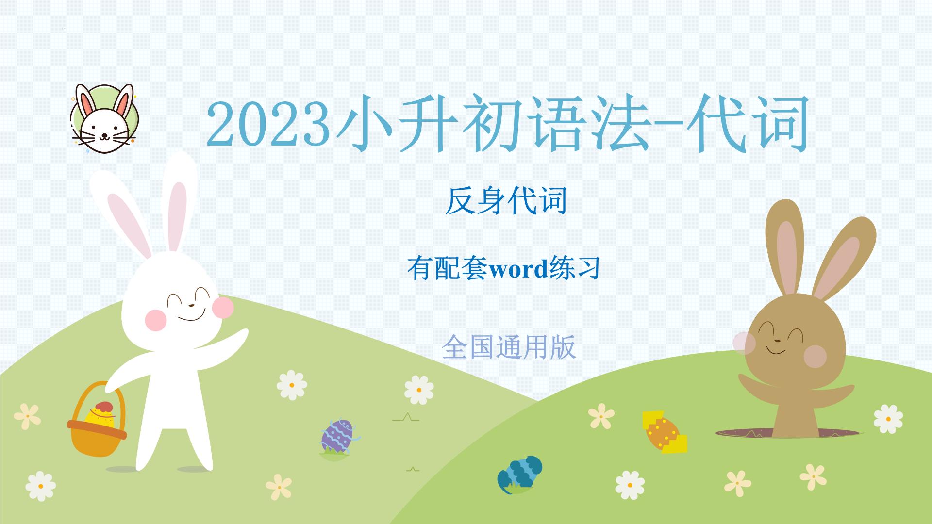 2023年小升初英语全国通用版语法专项复习（PPT+word）：6-代词  反身代词