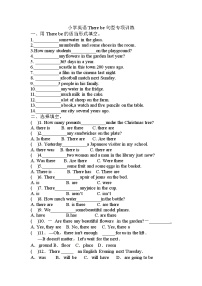六年级下册英语全国通用版小升初语法专项训练：There be句型