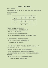 小升初英語(yǔ)語(yǔ)法總復(fù)習(xí)知識(shí)點(diǎn)講解+練習(xí)學(xué)案:代詞-基礎(chǔ)篇(含答案)
