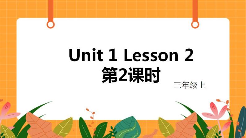 Unit 1 Lesson 2 第2课时 课件01