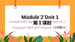 外研版（一起点）小学英语二年级（上）Module 2 Unit 1 第1课时 课件