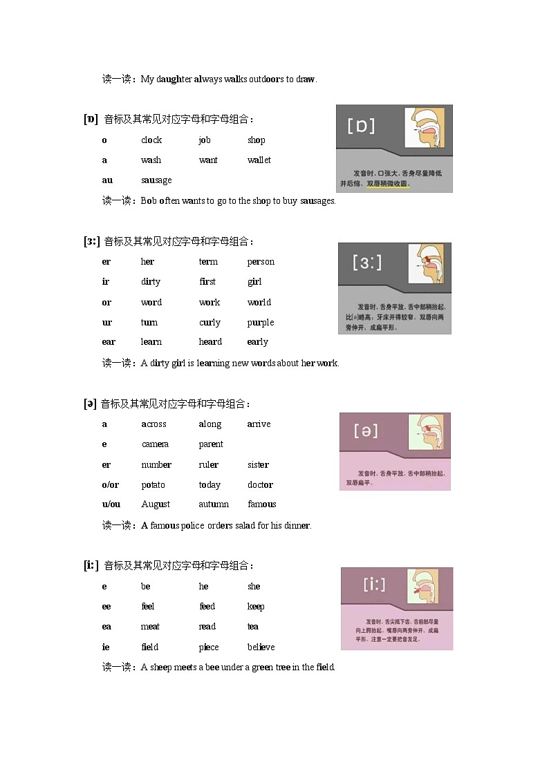 【专项练习】全套专题高频考点小升初英语(词汇篇)Module 1 国际音标-元音(带答案)第3页