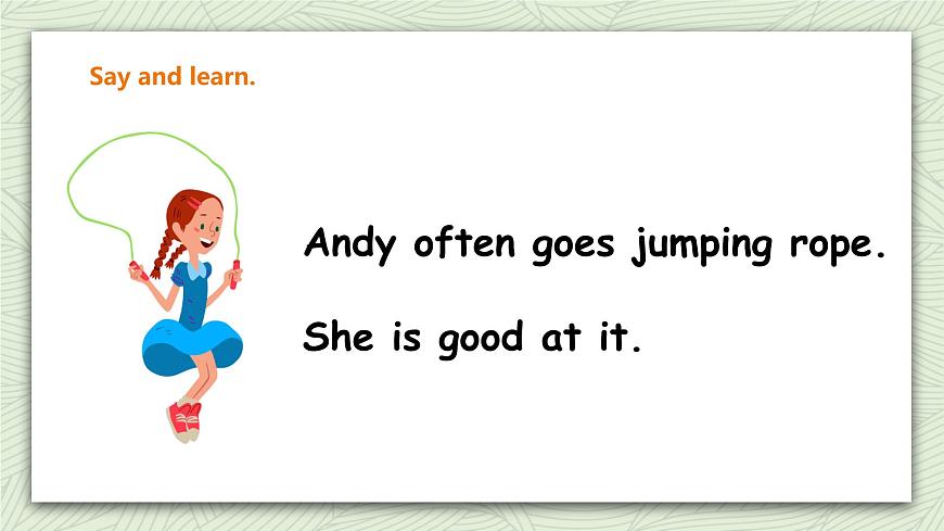 人教新起點(diǎn)四年級英語上Unit 1Sports and games let’s spell+ let’s check 課件第7頁