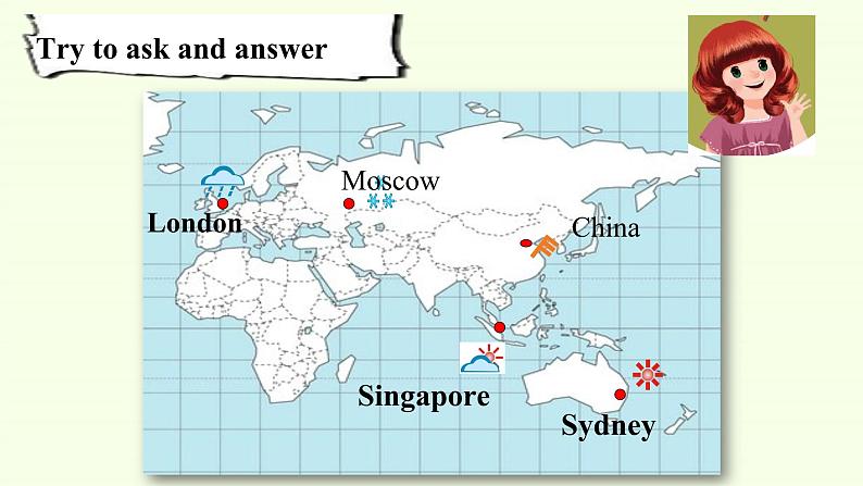 湖南少年儿童出版社小学英语三年级起点三年级下册 Unit 9 What 's the weather like 课件第7页