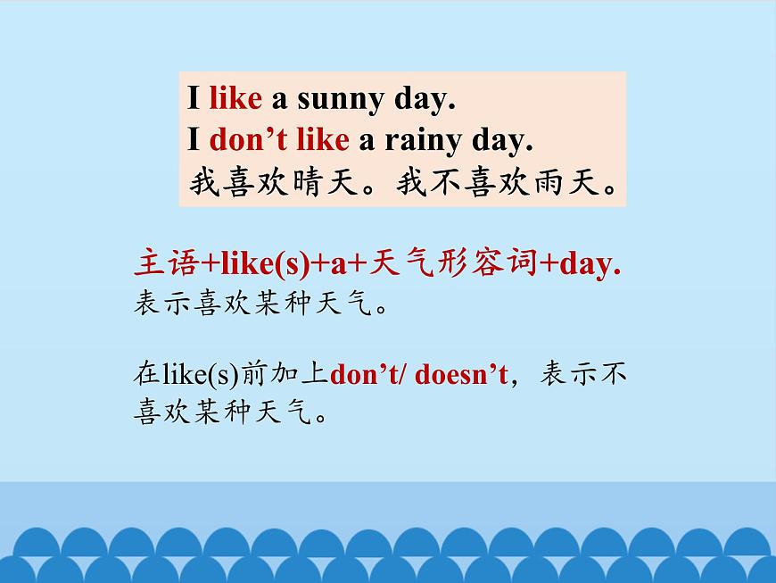 湖南少年兒童出版社小學英語三年級起點三年級下冊 Unit 8 I like a sunny day  課件第4頁